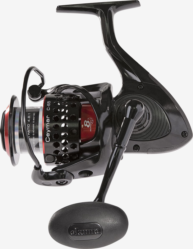 Okuma Ceymar. Szukając tańszego kołowrotka można sięgnąć po Dragon Flash FD, Ryobi Xenos, Okuma Ceymar.