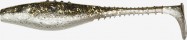 BELLY FISH jest przynętą w pełnym tego słowa znaczenia uniwersalną, wabi ryby w małych i dużych rzekach, w kanałach miejskich, w jeziorach i zbiornikach zaporowych. Możemy ją polecać do opadu, równomiernego prowadzenia z różnymi prędkościami, do gwałtownego podszarpywania i do ekstremalnie wolnego przesuwania po dnie. Działa perfekcyjnie z małym i dużym obciążeniem, na główce jigowej i na haku offsetowym. Jej ogonek zawsze pięknie wachluje na boki, dolna część korpusu wije się płynnym ruchem a środkowa lekko migocze bokami. Przynęta dostępna w długościach od 5 do 10 cm