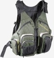 Kamizelka techniczna Tech Pack Nowoczesna kamizelka wykonana z materiału Oxford 2600 o poczwórnej gęstości, wzmocnionego Cordurą. Dzięki temu zyskuje trwałość, a duża liczba kieszeni i zaczepów czyni ją niezwykle przydatną podczas spinningowania w zróżnicowanych łowiskach. Na lewej kieszeni znajduje się trwały pokrowiec na okulary. Połączenie części przedniej i tylnej paskami z dużym zakresem regulacji umożliwia użycie jej bez względu na sylwetkę wędkarza, zarówno latem jak i zimą. Ogromna pakowność kamizelki doceniana jest przez zawodników spinningowych.   Specyfikacja: krój krótki • kolor zielony • wewnętrzna siatka transmisyjna • 11 kieszeni, w tym 4 wewnętrznych, futerał i kieszeń z siatki • 1 kieszeń wyposażone w patkę na przynęty sztuczne • wysuwany karabińczyk na protektorze • otwory wentylacyjne w dolnych kieszeniach • 2 wewnętrzne karabińczyki w kieszeniach górnych • 5 pętelek do akcesoriów • uchwyt do podbieraka • szerokie regulowane szelki • równomierne rozkładanie ciężarku na barkach. Wymiary (dł./wys.): 55 x 54 cm. Waga: 1022 g.
