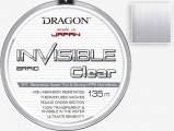 INVISIBLE CLEAR  Plecionka Dragon Invisible CLEAR to kolejny produkt wytwarzany dla Dragona przez japońską firmę Momoi. Została ona wykonana w technologii High Clarity Process, pozwalającej na uzyskanie cech optycznych zbliżonych do żyłek kopolimerowych, dzięki czemu jest ona niemal niewidoczna w środowisku wodnym, w stopniu niemal porównywalnym do włókna nylonowego.  Odznacza się, poza tym, bardzo wysoką wytrzymałością statyczną i dynamiczną – zarówno liniową, jak i na węźle – a doskonała gładkość powierzchni umożliwia łatwe, dalekie i precyzyjne rzuty. Jej absolutny brak rozciągliwości pozwala na pewne zacięcia z dużej odległości i na głębokich łowiskach.  UWAGA! Plecionka Dragon Invisible efekt 100% przeźroczystości uzyskuje dopiero w kontakcie z wodą.