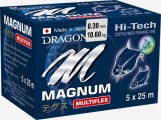 Magnum MULTIFLEX to delikatna, gładka i miękka linka przyponowa. Bardzo elastyczna, o dużej zdolności do amortyzacji nawet na krótkich odcinkach. Idealna do łowienia na tzw. bata lub zestaw skrócony. Kolor jasnoszary.