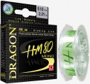 Ceniona żyłka Dragon HM80 oferowana w kolorze jasnozielonym, na szpulach 150 metrów i 50 metrów. Żyłka typu Long Life (na cały sezon). Sprawdza się w roli przyponówki. Dostępne średnice od 0,082 mm (wytrz. 1,31 kg) do 0,223 mm.