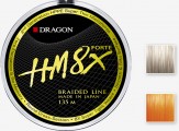 HM 8X FORTE Ośmiosplotowa plecionka HM8X Forte wyprodukowana przez firmę Toray, to druga już generacja znakomitej linki HPPE Super Thin Microfibres.  HM8X Forte jest jeszcze wytrzymalsza i znacznie odporniejsza na niekorzystne czynniki zewnętrzne, co w znaczący sposób będzie opóźniać proces starzenia i pozwoli na dłuższy okres bezproblemowego użytkowania. Plecionka HM8X Forte jest bardzo odporna na ścieranie i całkowicie pozbawiona rozciągliwości, a wytrzymałość na prawidłowo zawiązanych węzłach jest niemal identyczna z wytrzymałością liniową. Nowa linka jest doskonale okrągła w przekroju, miękka i jedwabista w dotyku, dzięki czemu możemy wykonywać dalsze i bardziej precyzyjne rzuty przynętą. Specjalne wykończenie powierzchni zapobiega plątaniu się linki nawet podczas rzutów pod wiatr.