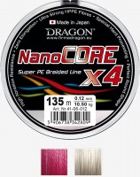 NANO CORE X4  Japońska plecionka Dragona, tym razem powstająca w fabryce firmy Momoi Fishing. Czterosplotowa konstrukcja i wyjątkowa odporność powierzchni na ścieranie pozwalają stosować ten produkt do praktycznie każdej metody, od delikatnego spinningu po wędkarstwo morskie.