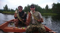 Dublet z płytkiej wody. W roli głównej tonący Salmo Slider (ABL) 7 i pływający Skinner (RGS) 15.