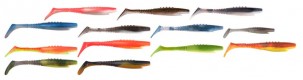 HAMMER PRO 9” (22,5 cm) Łowienie na duże gumy staje się coraz bardziej popularne, stąd też oferta Dragona rozszerza się o kolejne modele przekraczające długością 20 centymetrów. Charakterystyczna dla Hammera jest bardzo szeroka praca ogona w poziomie jak i skręty samej płetwy wokół osi. Masa kolebiącego się na boki ogona wywołuje reakcję środkowej części przynęty – dzięki kilku nacięciom w tylnej części korpusu efektem jest migotanie bokami.